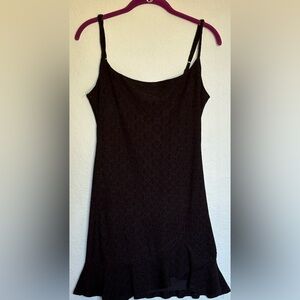 B Darlin Black Mini Dress with Lace Detail